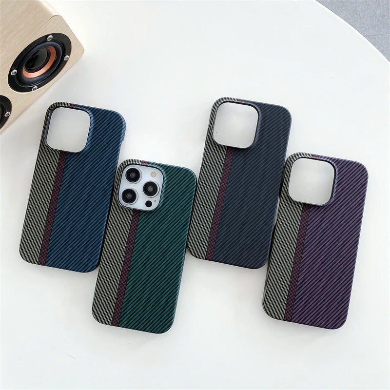 Capinha Para Iphone de Luxo em Fibra de Carbono