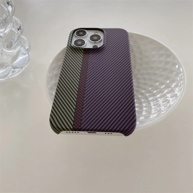 Capinha Para Iphone de Luxo em Fibra de Carbono