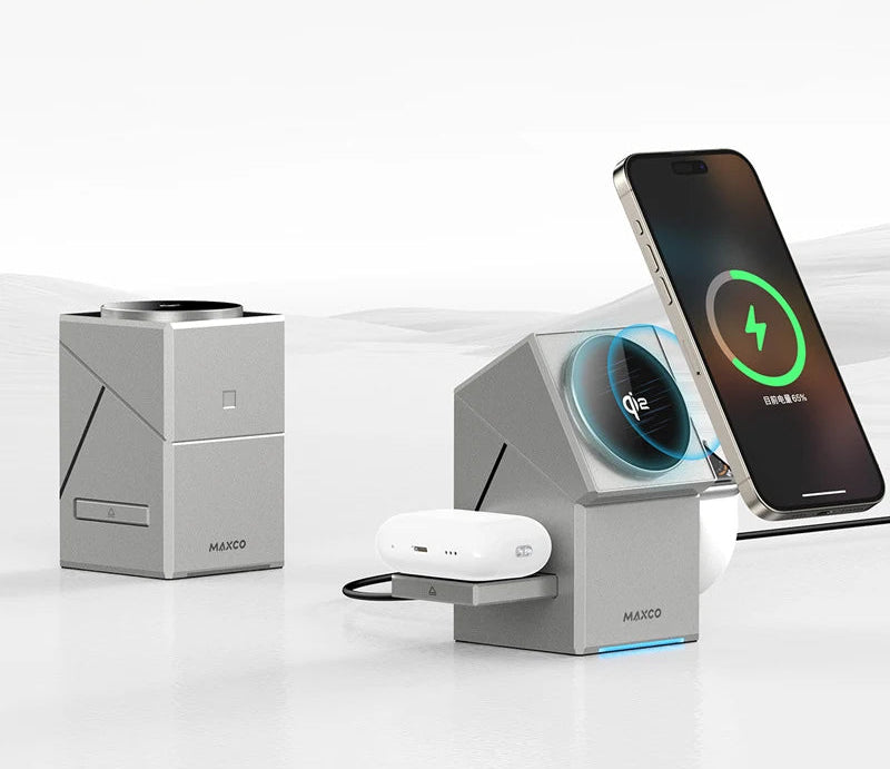 MagneticPower Hub 3 em 1: Carregamento rápido, prático e elegante