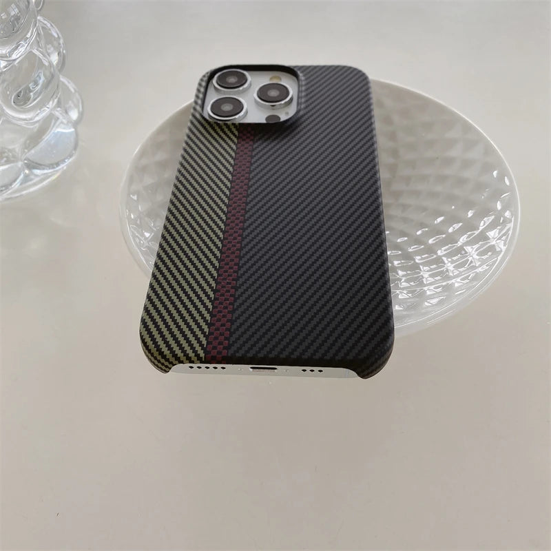Capinha Para Iphone de Luxo em Fibra de Carbono