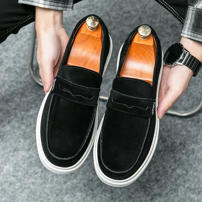 Sapato de Couro Casual Masculino