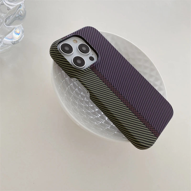 Capinha Para Iphone de Luxo em Fibra de Carbono