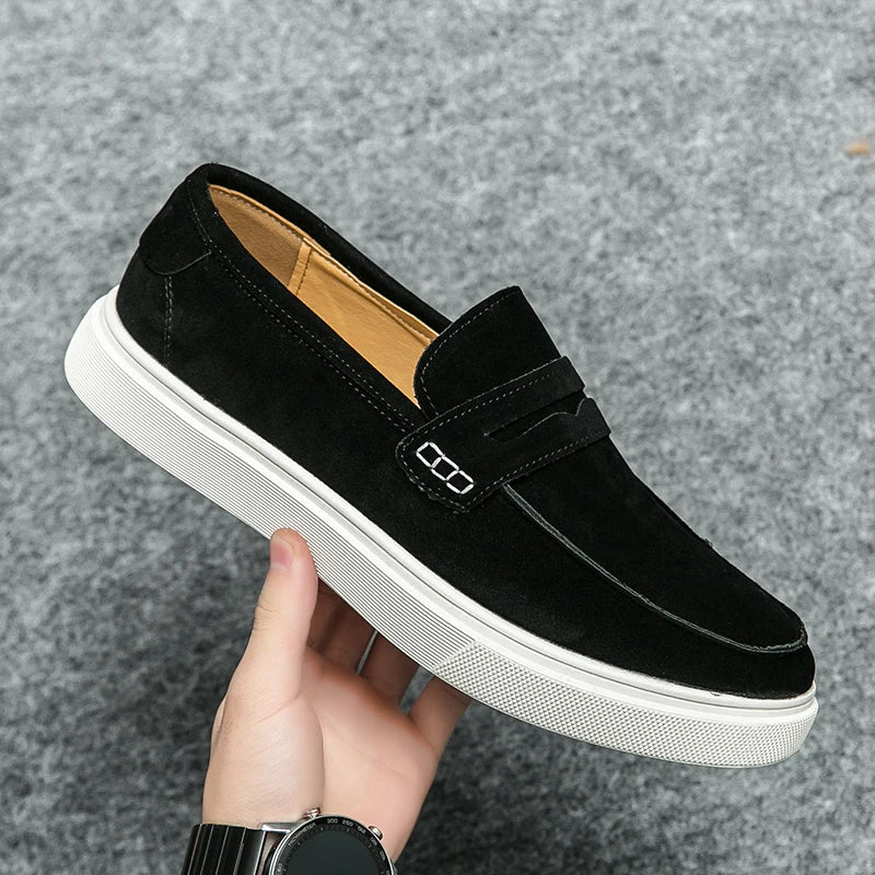 Sapato de Couro Casual Masculino