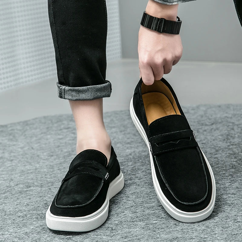 Sapato de Couro Casual Masculino