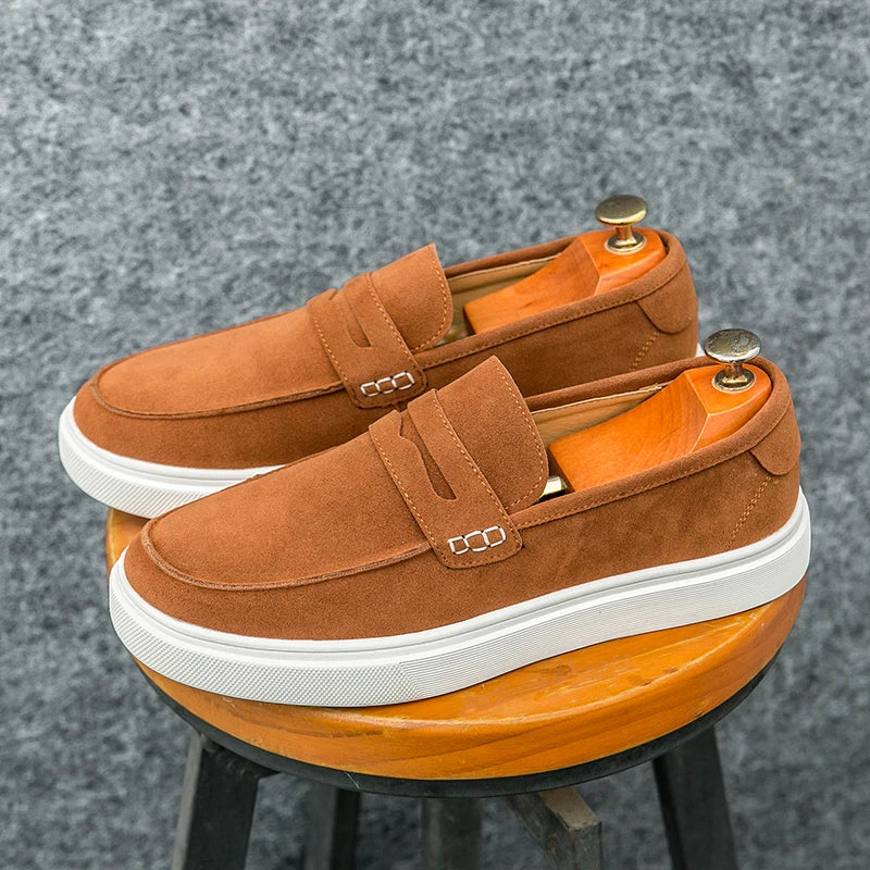 Sapato de Couro Casual Masculino