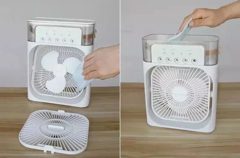 AirZen Portátil – Umidificador e Climatizador com LED Relaxante.