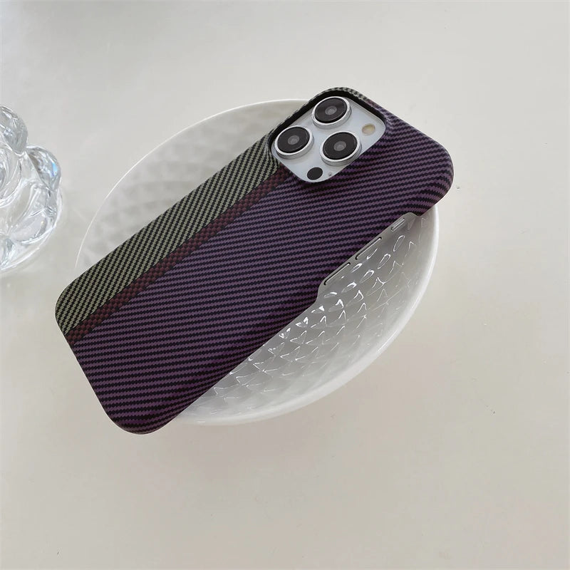 Capinha Para Iphone de Luxo em Fibra de Carbono