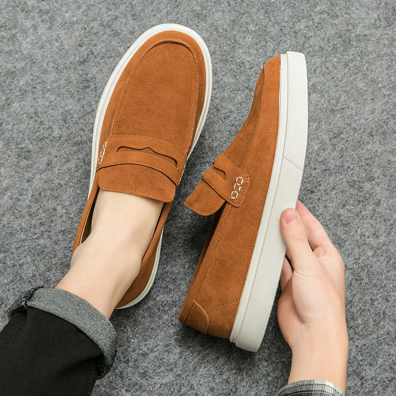 Sapato de Couro Casual Masculino