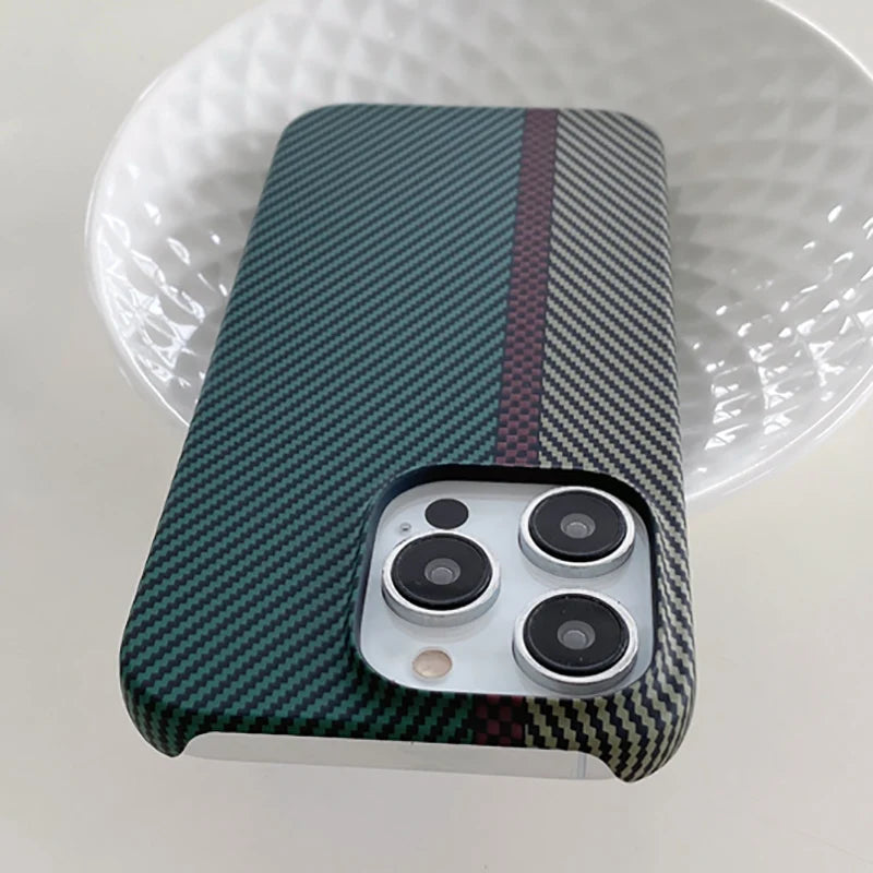 Capinha Para Iphone de Luxo em Fibra de Carbono