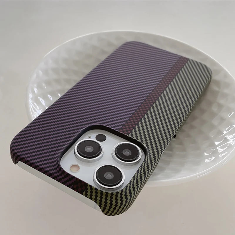 Capinha Para Iphone de Luxo em Fibra de Carbono