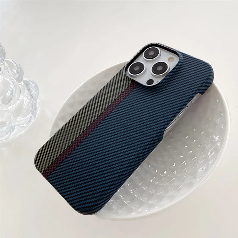 Capinha Para Iphone de Luxo em Fibra de Carbono