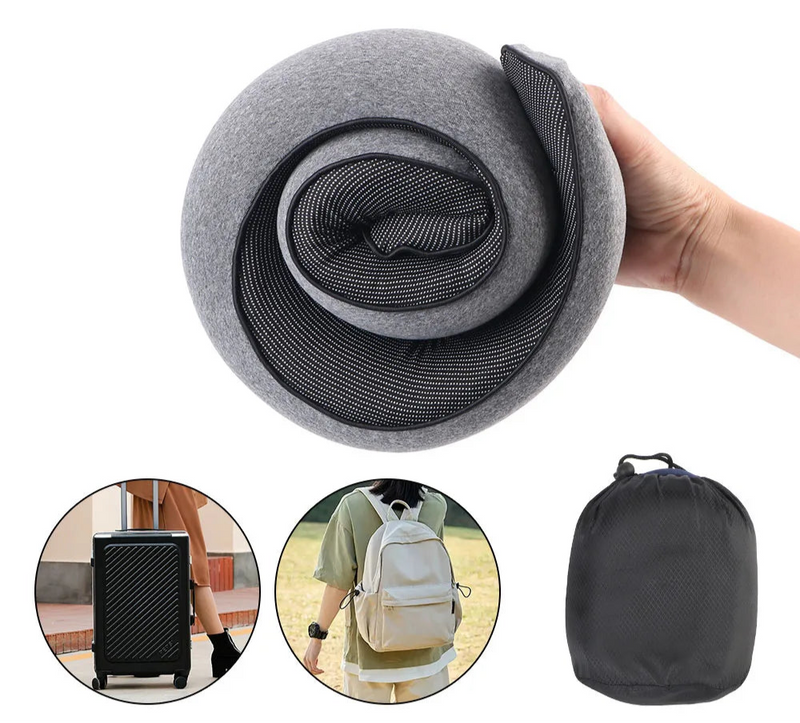 Travesseiro Super confort ErgoFlex Travel – O suporte perfeito para suas viagens e pausas.