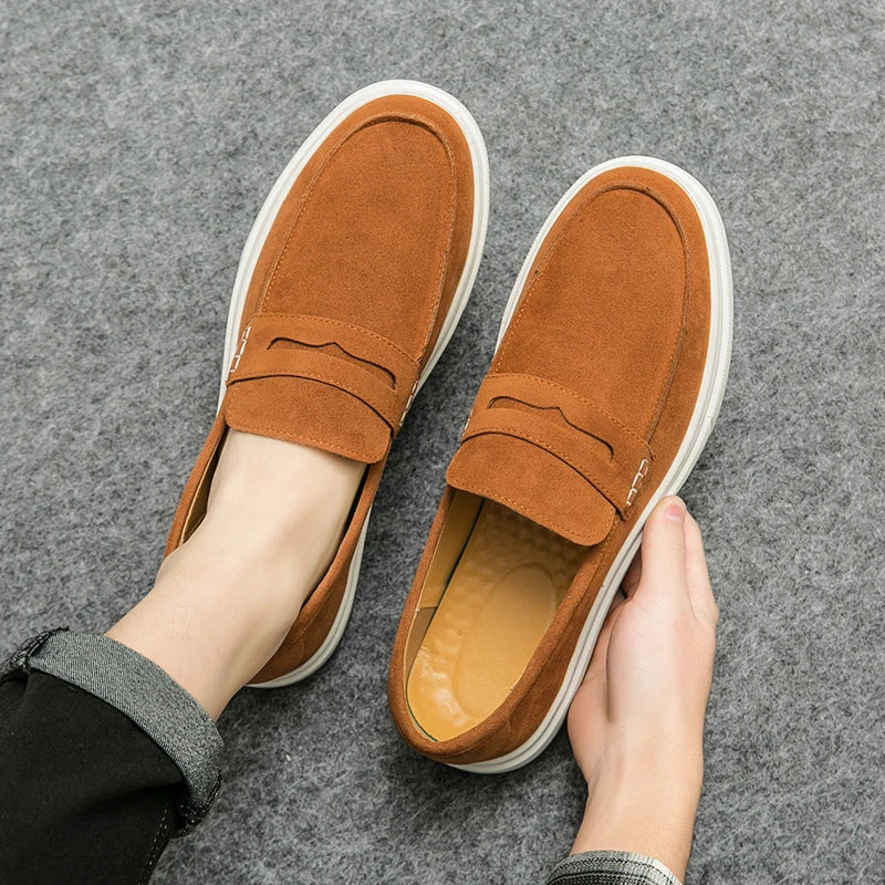 Sapato de Couro Casual Masculino