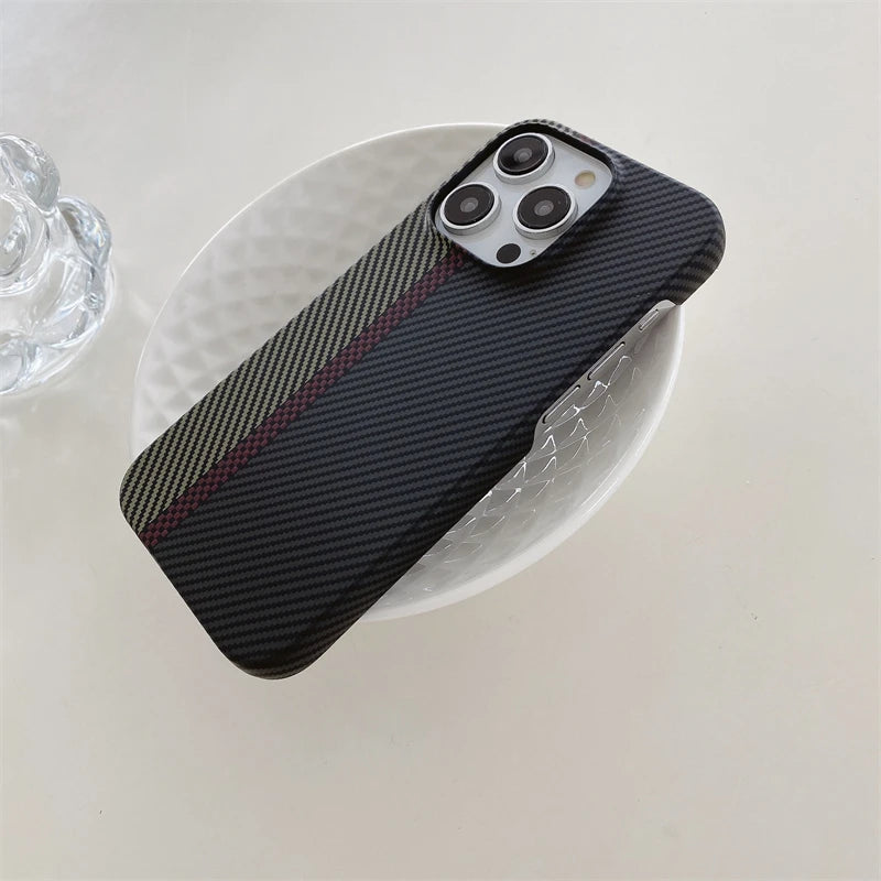 Capinha Para Iphone de Luxo em Fibra de Carbono