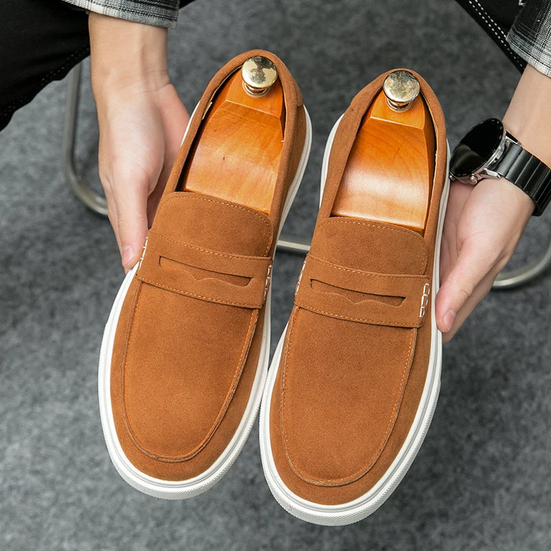 Sapato de Couro Casual Masculino