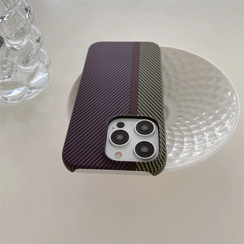 Capinha Para Iphone de Luxo em Fibra de Carbono