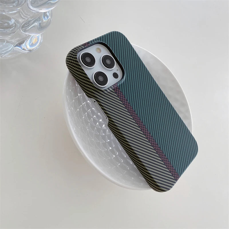 Capinha Para Iphone de Luxo em Fibra de Carbono