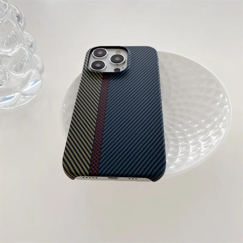 Capinha Para Iphone de Luxo em Fibra de Carbono
