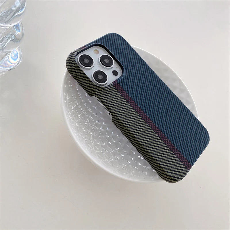 Capinha Para Iphone de Luxo em Fibra de Carbono