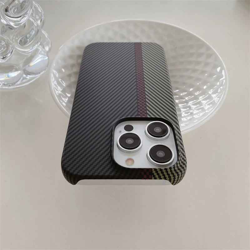 Capinha Para Iphone de Luxo em Fibra de Carbono