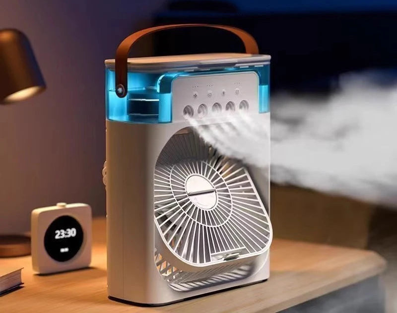AirZen Portátil – Umidificador e Climatizador com LED Relaxante.