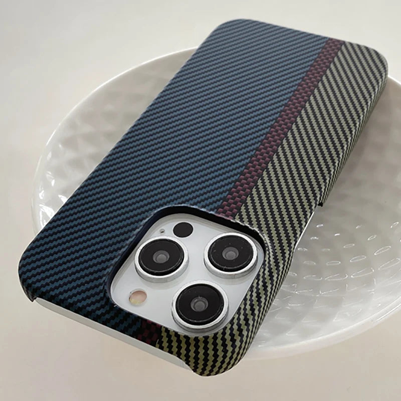 Capinha Para Iphone de Luxo em Fibra de Carbono