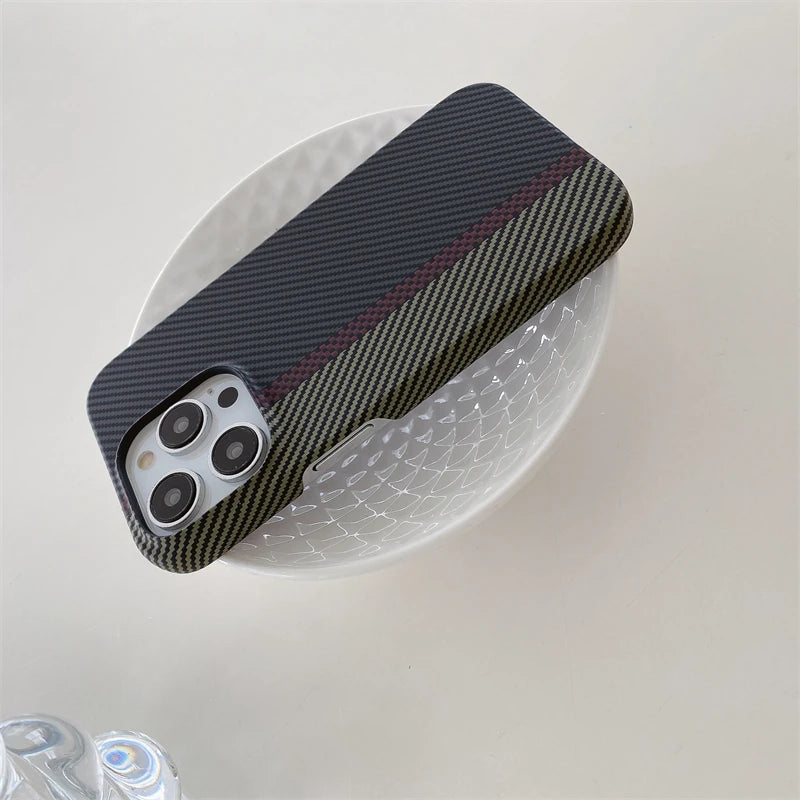 Capinha Para Iphone de Luxo em Fibra de Carbono